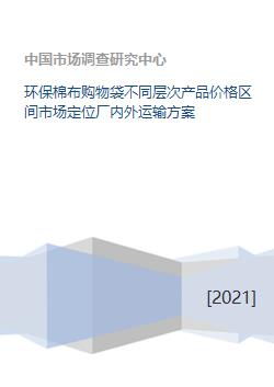 环保棉布购物袋不同层次产品价格区间市场定位厂内外运输方案